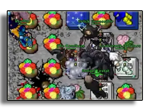 Screenshot from the stream: Veyllor, The Kamikaze, Rangel Lestat and other Gentebra players standing together.