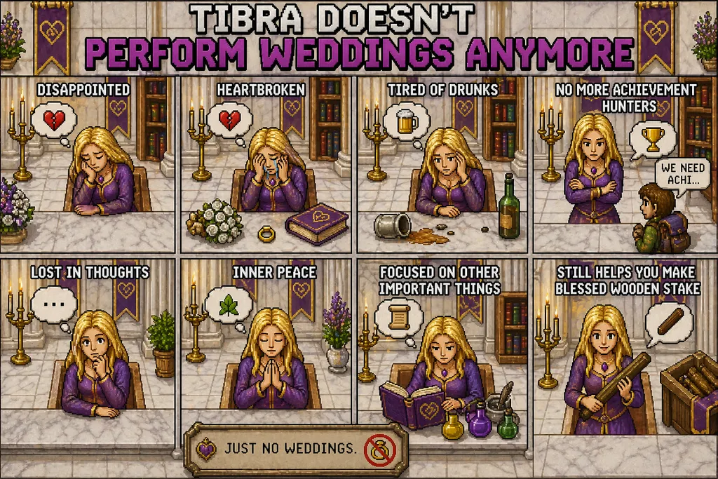 Tibra doesn’t perform weddings anymore…